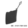 BMW X1 Black Rear Bumper Tow Hook Cover Cap (2016-2022)