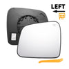 Dodge Durango, Jeep Left Side White Mirror Glass w/ Back Heated