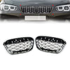 BMW 1 Series F20 F21 Chrome Front Bumper Kidney Grille (2011-2019)