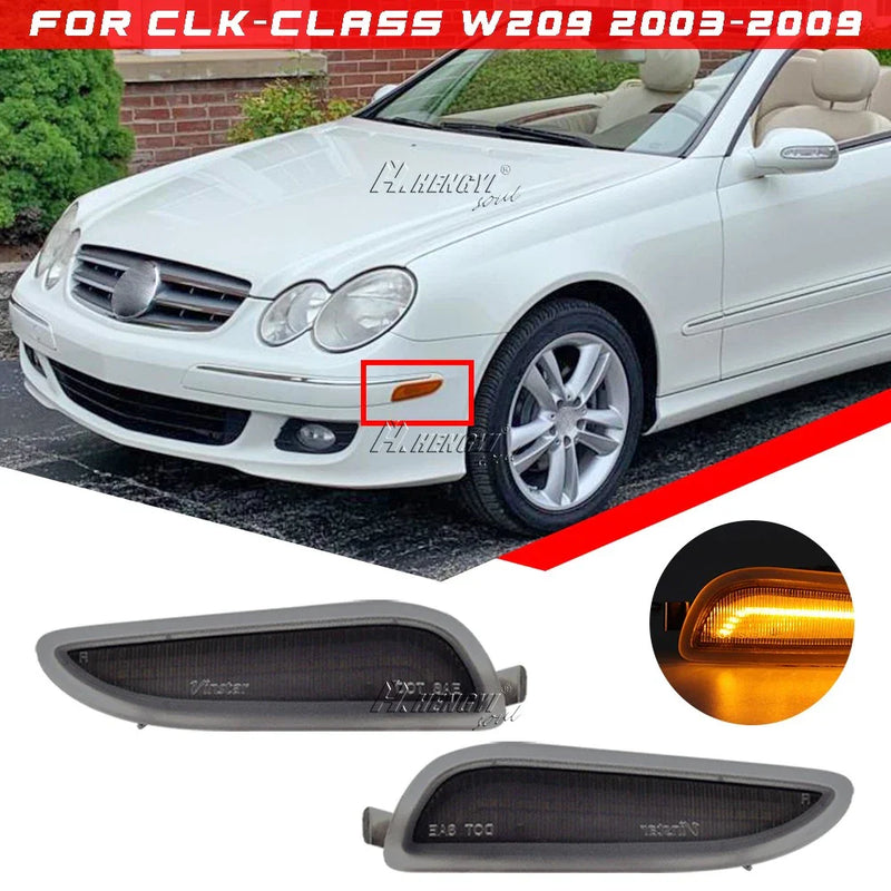 Mercedes CLK-Class Smoked Lens LED Bumper Side Marker Light (2003–2009)