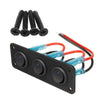 Car, Marine, RV, Truck 3 Gang Blue LED 12V Toggle Rocker Switch Panel