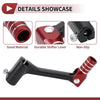 Bosuer Cheetah Black Red Folding Gear Shifter Lever