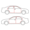 Honda Accord Sedan DX 1994-1997 Front & Rear Door Weatherstrip