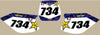 Yamaha TTR 90 Metal Stickers Custom Number Graphics (2000-2007)
