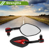 M8 Rear View Mirrors / 1 Set / Prismatic Shape Black Red Aluminum Plastic