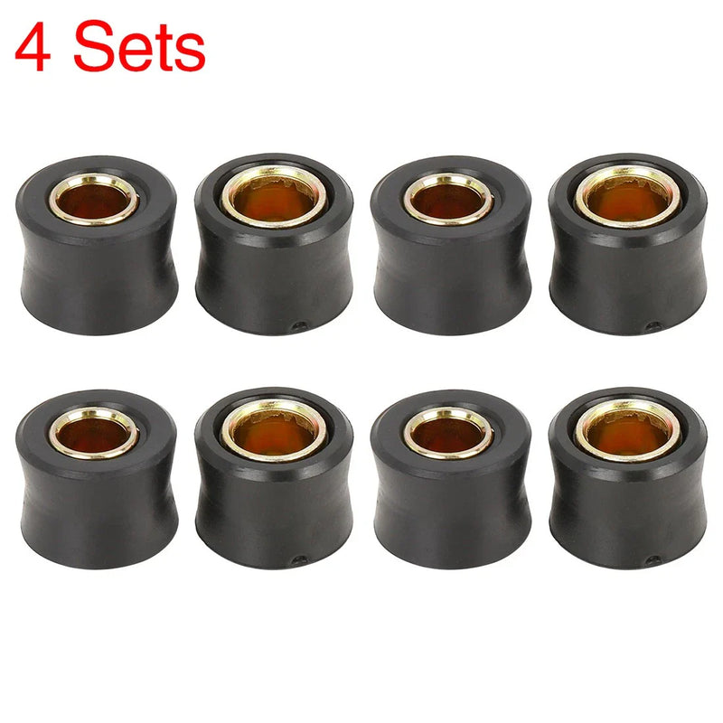 Universal Motorbike 4x Rear Shock Absorber Cushion Rubber Ring Bush 10/12mm