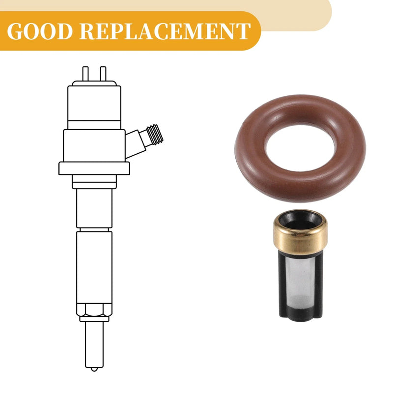 Jeep Wrangler (2007-2010) - 6 x NBR Rubber Brown Fuel Injector Seal O Ring