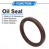 Oil Seal Seal Ring Rotary Shaft Seal FKM Rubber 60x75x8mm Brown 2 x
