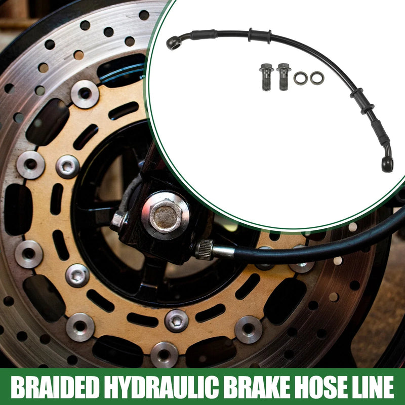 Motorcycle 30cm Braided Hydraulic Brake Line Oil Hose
