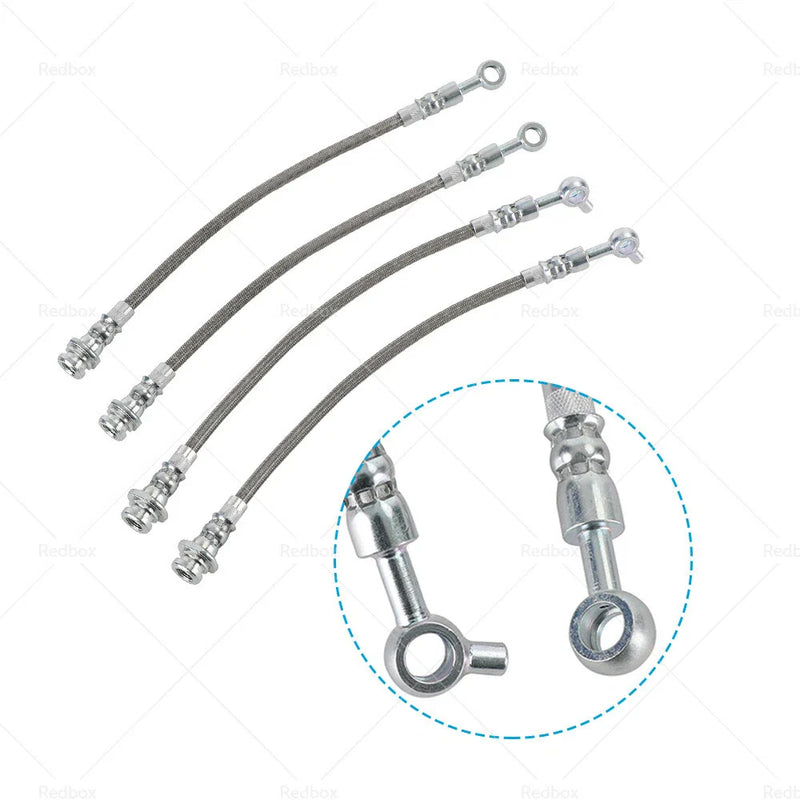 Nissan Patrol GQ Y60 / Ford Maverick DA Braided Brake Line Hose Set (1990-1997)