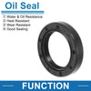 Oil Seal 25x37x7mm Nitrile Black Rotary Shaft Seal, 5 Pcs