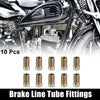 3 / 16" 10 x Motorcycle Hydraulic Brake Line Tube Fittings 3/8 x 24 UNF