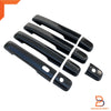 Isuzu D-Max, MU-X 9 x Black Carbon Fiber Door Handle Covers (12-19)