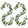 Door & Kitchen Decor 6.4Ft Artificial Lemon Garland Vine Wreath