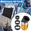 Motorcycle Air Filter 26/35/42/48mm ID 90x60mm Durable Gold Tone