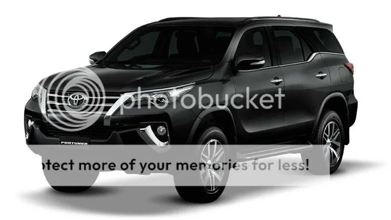 Toyota Fortuner SUV 2015-2017 Headlight Covers (2 x Black Matt Trim)
