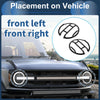 Ford (2 x) Black ABS Headlight Trim Bezels