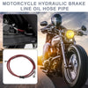 Motorcycle Hydraulic Brake Line 51.18" 10mm Oil Hose Pipe Stainless Steel Red