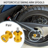 Motorcycle Pair 6mm CNC Swing Arm Spools Sliders Stand Gold Tone