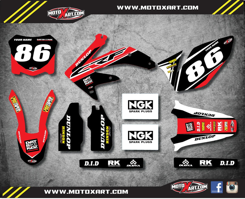 Honda CRF 450 (2008) - PYRO STYLE Decals Full Custom Graphic Kit