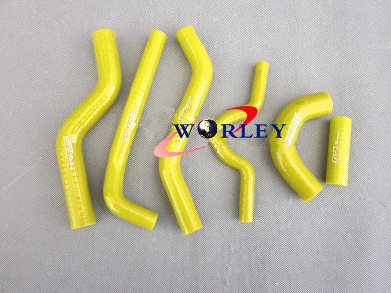 Kawasaki KXF250 KX250F Silicone Radiator Hose Kit YELLOW (2007-2008)