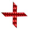 Car Badge Emblem Alphabet Letter Carbon Red X Decals Stickers