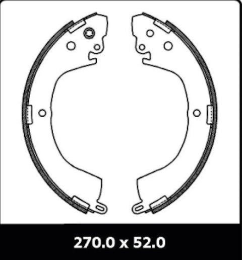 Mitsubishi Triton Rear Brake Shoe Drum Overhaul Kit