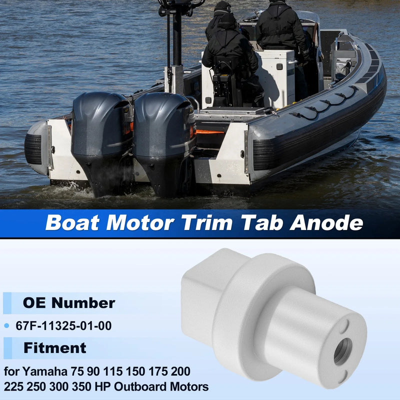 Yamaha 75-350 HP Outboard Motors Trim Tab Zinc Anode