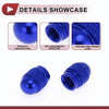 Car 4 Pcs Mini Bullet Style Tire Valve Stem Caps Dust Covers Blue