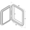 Access Hatch Box Caravan/Boat/RV White Removable Lid 374x374 Made in Italy