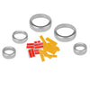 Ford Maverick 5 x Silver Air Condition Audio Switch Knob Trim Rings