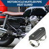 Motorcycle Muffler Heat Guard with Clamp 110x58mm 1 Set Black