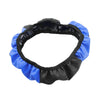 SUV Black Blue Microfiber Leather Steering Wheel Cover 15"
