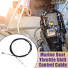 Marine Throttle Control Cable 2 x 700cm 24ft Black with Fastening Head