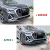Audi Q3 F3 Sline Gloss Black Front Bumper Lip (2019-2023)