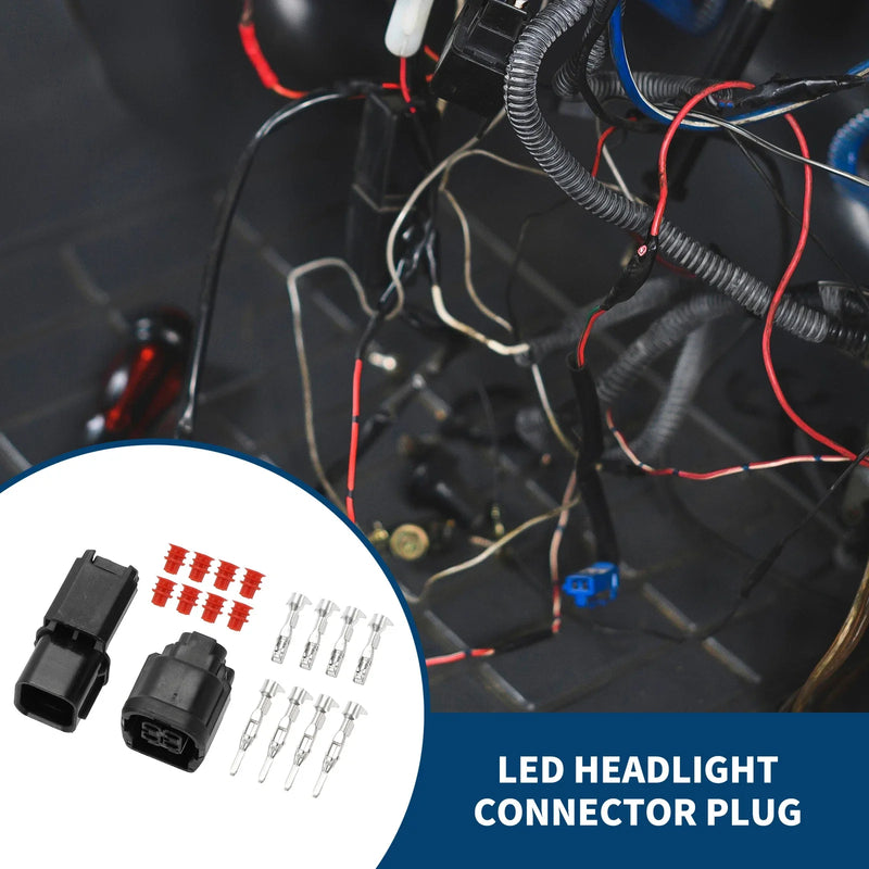 Honda - 1 Set 4 Pin LED Headlight Connector Plug