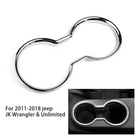Center-Chrome Console Cup Holder Trim Silver Water (2011–2018)