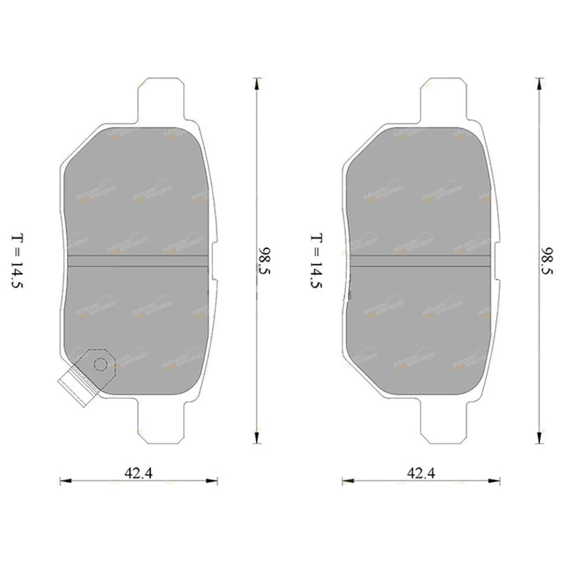 Toyota Yaris NCP90R NCP91R NCP93R Rear Disc Brake Pad (2005–2010)