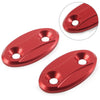 BMW S1000RR Red Rearview Mirror Block Off Base Plates Cover (2009-2018)