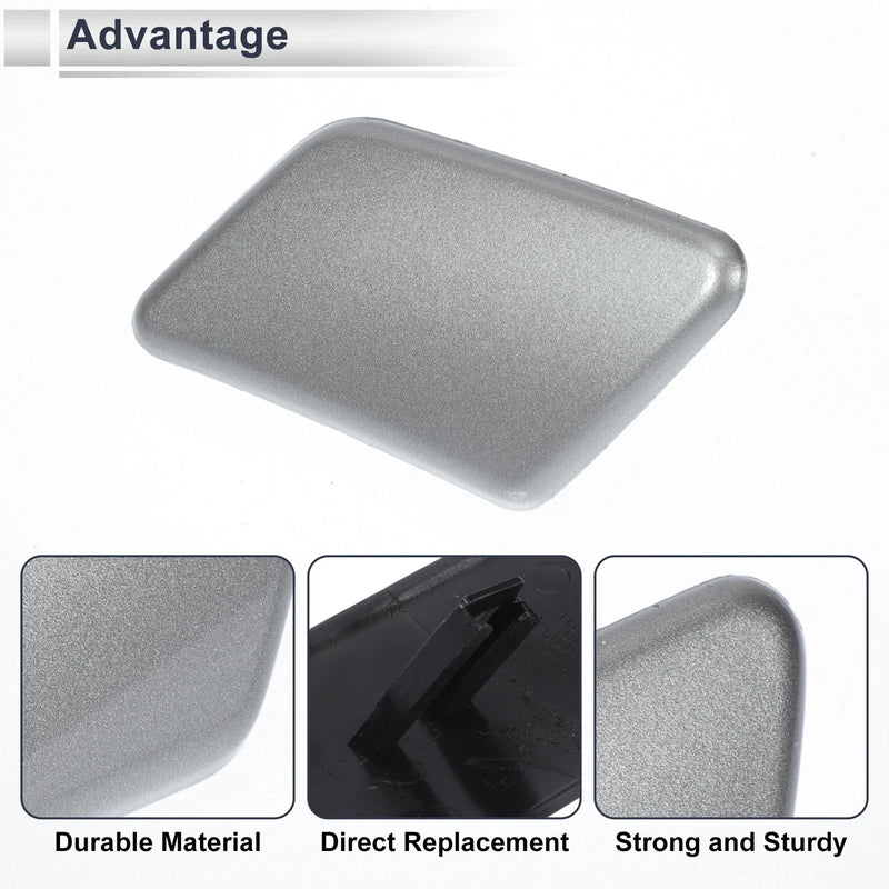 Volvo (Silver Tone) Bumper Headlight Washer Nozzle Cover (2001-2007)