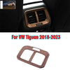 VW Tiguan Peach Wood Grain Rear AC Air Outlet Vent Cover Trim (2018-2023)