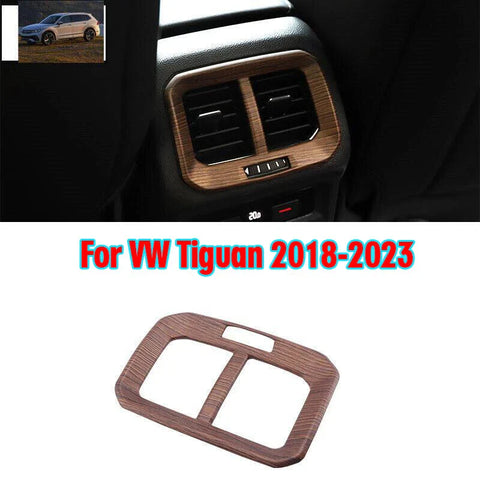 VW Tiguan Peach Wood Grain Rear AC Air Outlet Vent Cover Trim (2018-2023)