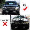 Benz ML Class GTR Style Front Bumper Hood Diamond Grille (2009-2012)