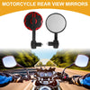 Motorcycle Rear View & Handlebar Mirrors Aluminum Plastic Black Red