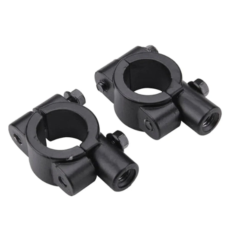 Motorcycle Black 22MM M8 Handlebar Mirror Mount Holder Clamp