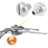 Universal M8 Motorcycle Mirror Screws Mirrors Caps Positive Silver Tone