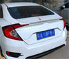 Honda Civic Sedan 4DR Pearl White Highkick Duckbill Spoiler Wing (2016-2021)