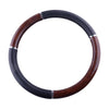 Auto Car SUV Wood Grain Leather Steering Wheel Cover (Fits Most Models)