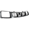 Grille For 1998-2000 Nissan Frontier Plastic Black Shell