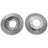 Toyota 70-75 Series + Pads 2 x Drilled Slotted Front Disc Brake Rotors